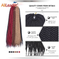 Crotchet Box Braid Ombre Extensão Sintética de Cabelo Torção